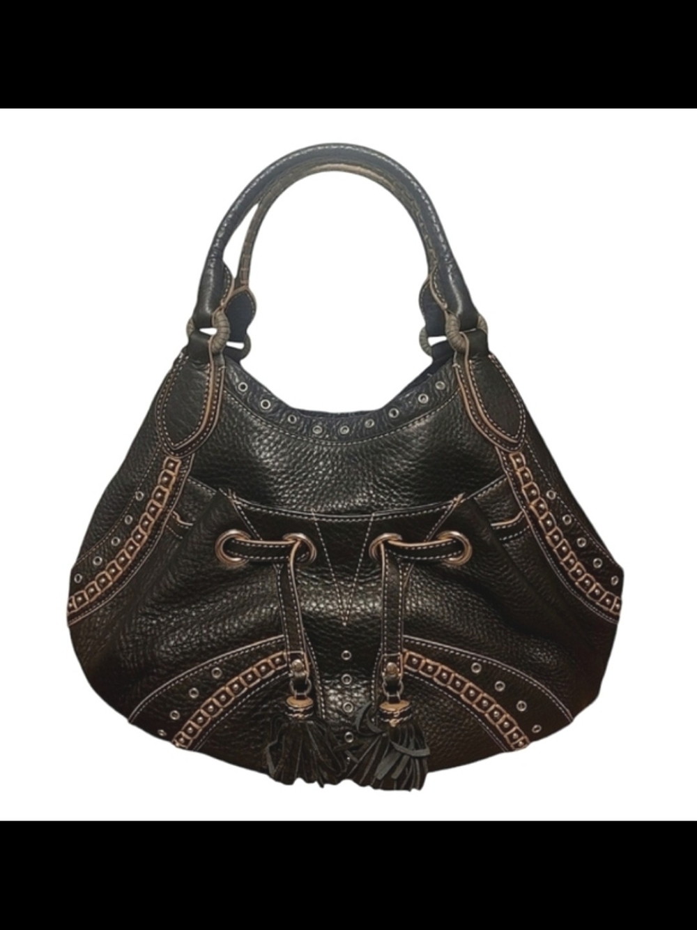 VTG Cole Haan Village Grommet Boho Bag